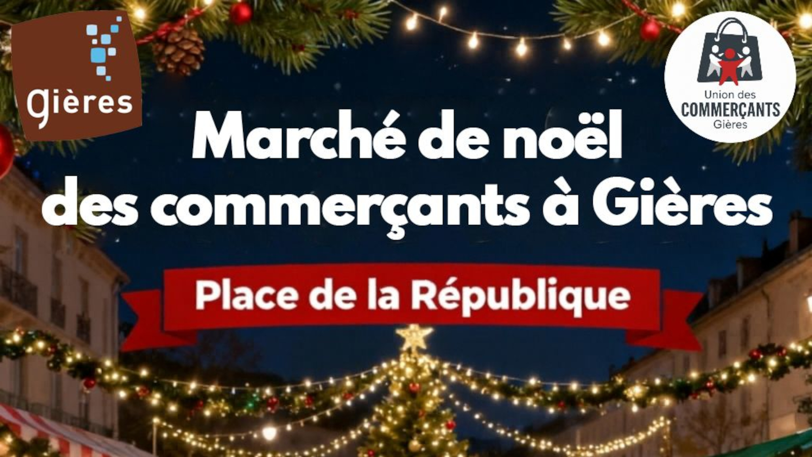 Marché de noël des commerçants à Gières