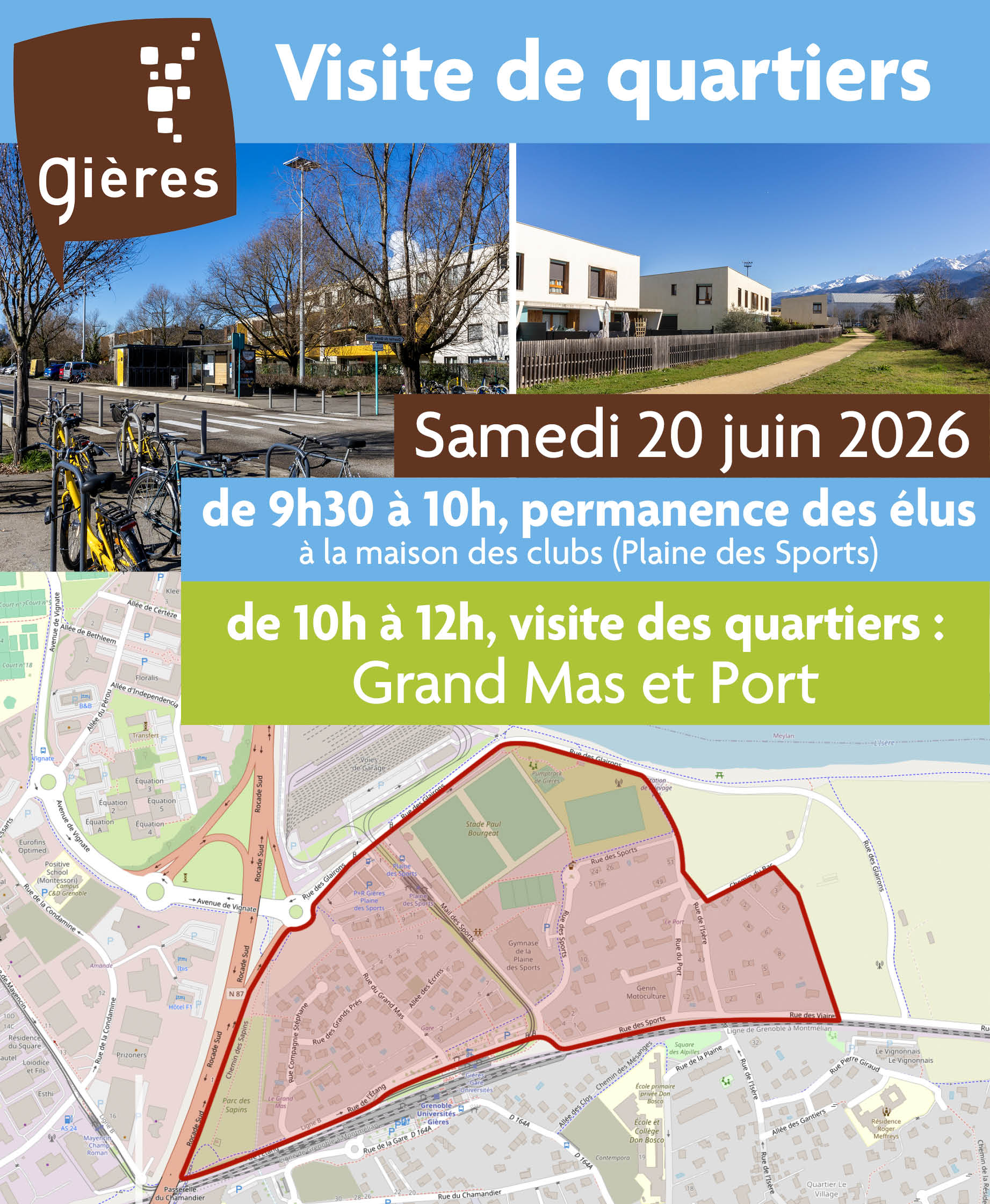 Panneau Lumineux visite quartiers 20 juin 2026
